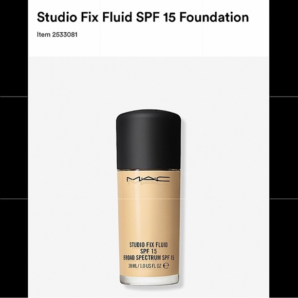 NIB NC12 MAC Studio Fix Fluid Broad Spectrum SPF 15: fair beige - Picture 2 of 7